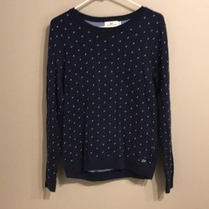 Like new Vineyard Vines navy polka dot sweater